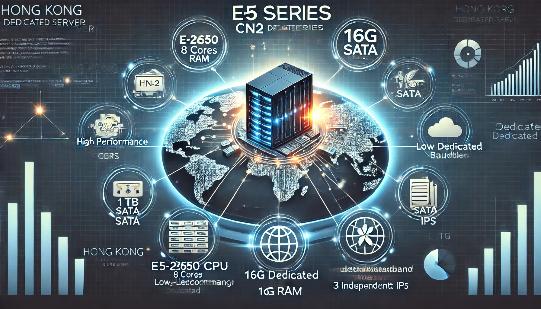 香港CN2专线服务器:香港E5系列CN2,CPU:E5-2650(8核),内存:16G, 硬盘:,宽带:1TB SATA,IP:3个仅1200元/月